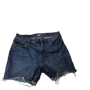 Old Navy Blue Jean Shorts Relaxed Fit Frayed Hem